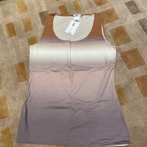 Wolford Degrade Ombré Beige Close Fitting Stretchy Tank New Nwt M Medium